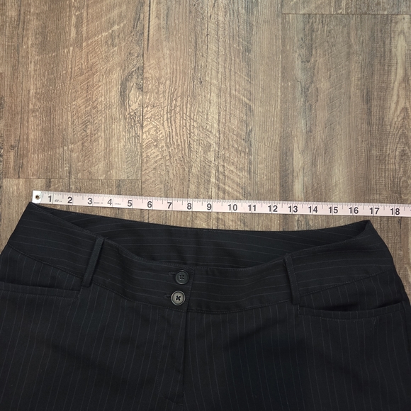 Lane Bryant Women's Dark Charcoal With Lavendar Pinstripe Pants Size 14 - Picture 10 of 13